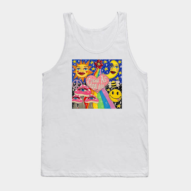 Come as You Are Tank Top by Stay Weird Studio Art